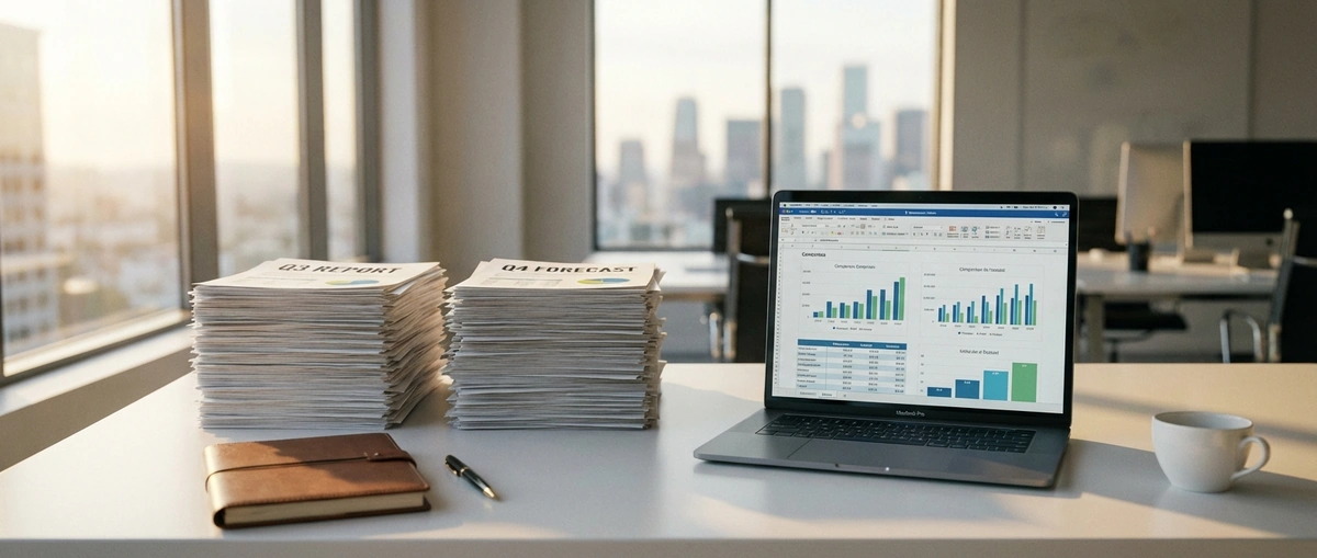 Financial documents and comparison charts for evaluating business financing options